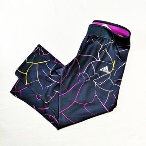 Adidas Women's Geometric Print Cropped Leggings